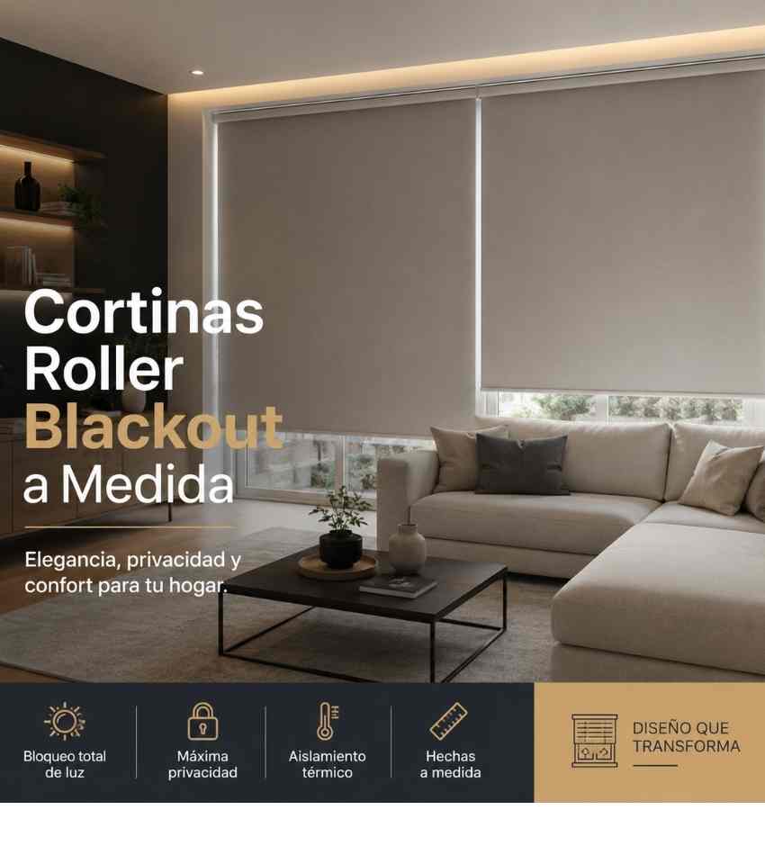 Cortinas roller Blackout a medida