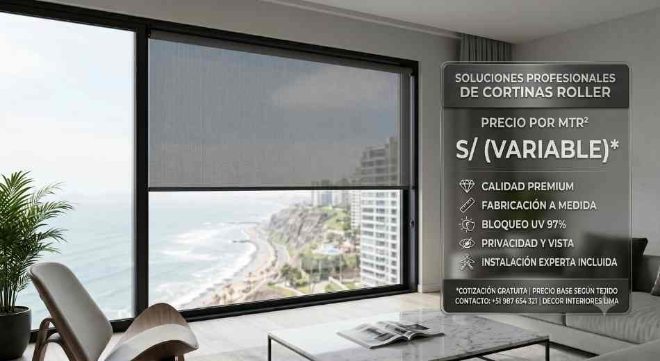 Cortinas Roller por metro cuadrado